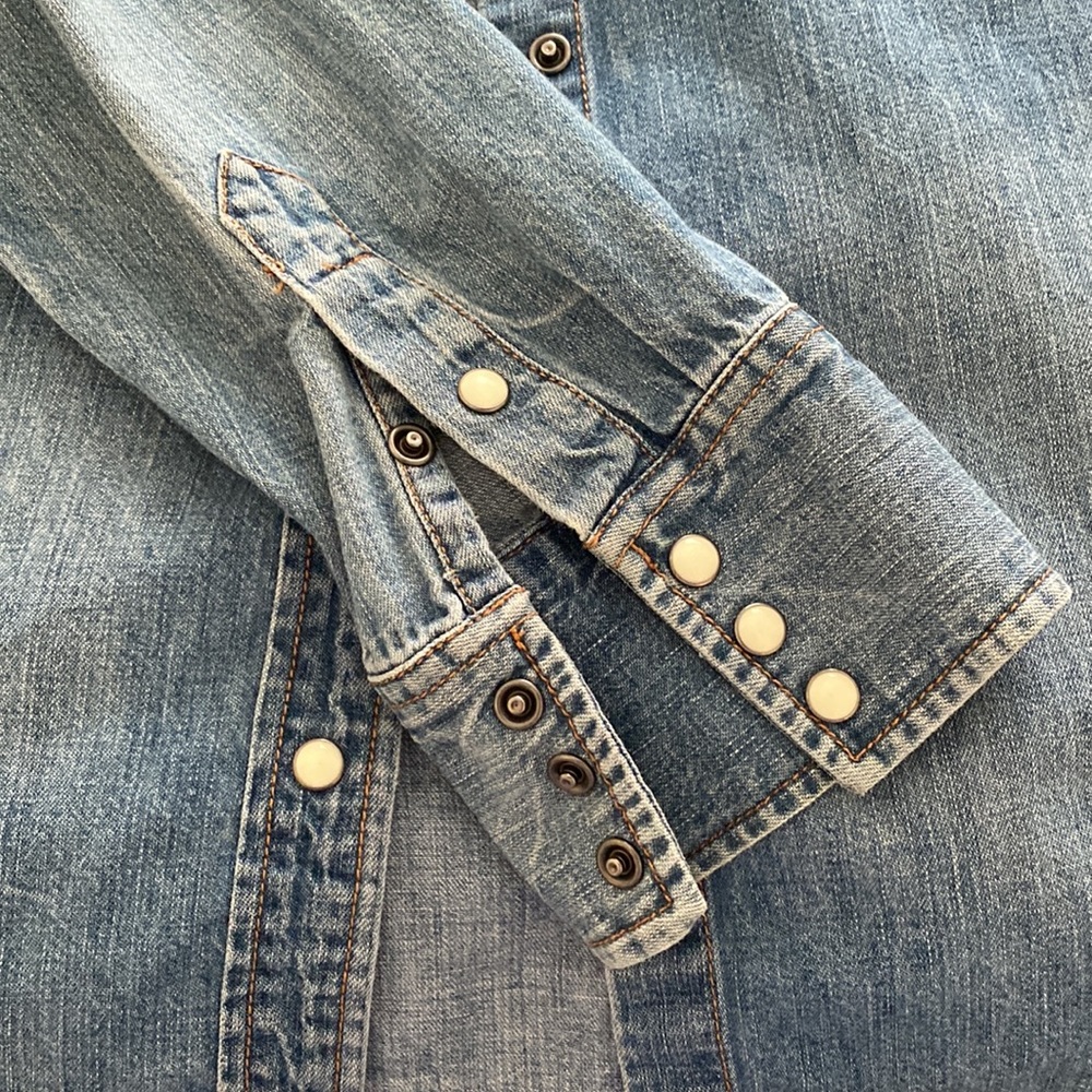 J Crew - Chambray Rancher Button Down - 6 - image 3